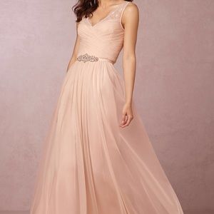 BHLDN Fleur Blush Rose Bridesmaid Dress. Size 12.